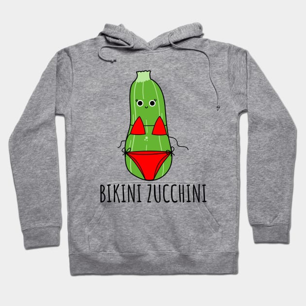 Bikini Zucchini Funny Zucchini Hoodie by DesignArchitect